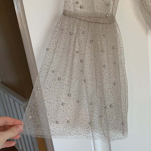 Sheer Pearl/Glitter Crop Top - Picture 3 of 5